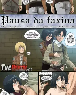 Shingeki no Kyojin Pornô: Mikasa vadia na limpeza do quarto